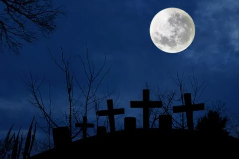 Graveyard Stock Illustration