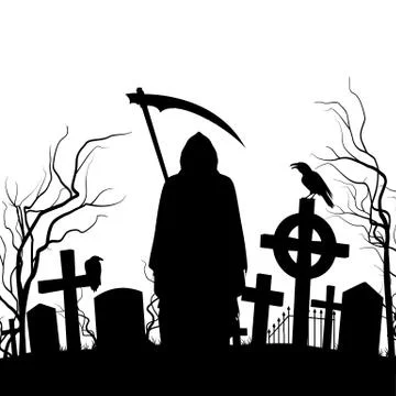 Graveyard Stock Illustration