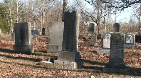 Graveyard in Kentucky Stock Footage 582203
