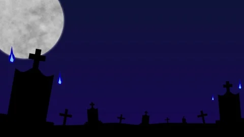 Graveyard Looping animated background. 1080p (2) 動画素材 258881119