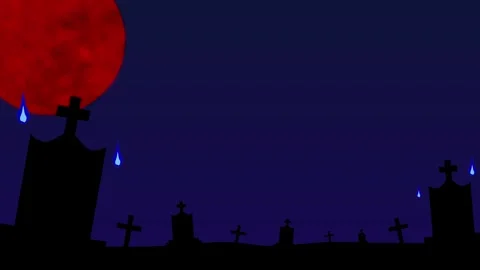 Graveyard Looping animated background. 1080p (1) Stock Footage 258881120