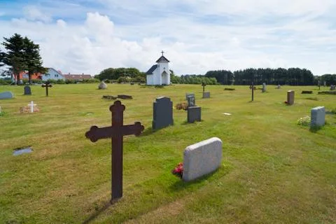 Graveyard in norway Stock Photos