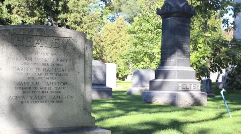 Graveyard Pan Stock Footage 42705380