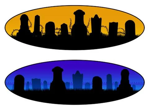 Graveyard panels Stock Illustration
