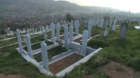 Graveyard. Sarajevo. 12 스톡 동영상 8674494