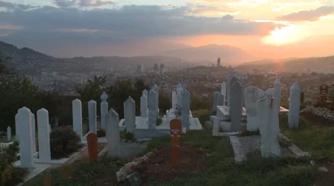 Graveyard. Sarajevo. 13 스톡 동영상 8661550