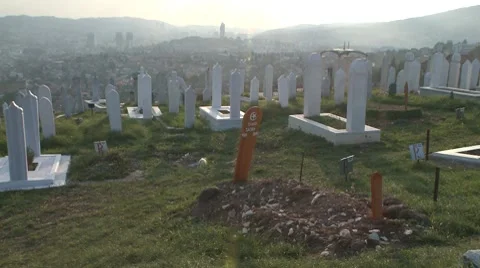 Graveyard. Sarajevo 18 Video stock 8672165