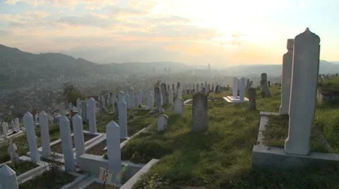 Graveyard. Sarajevo 19 库存影片 8677433