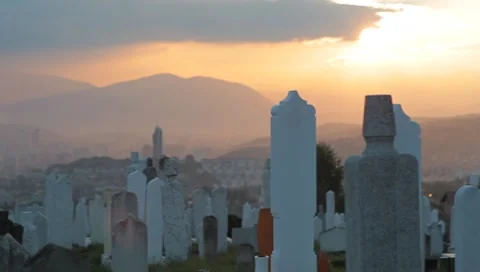 Graveyard. Sarajevo. 6 스톡 동영상 8656718