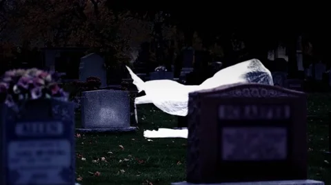 Graveyard Spirit Stock Footage 44057949