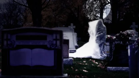 Graveyard Spirit Stock Footage 44058055