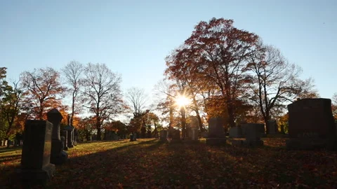 GRAVEYARD SUNSET Stock Footage 181930509