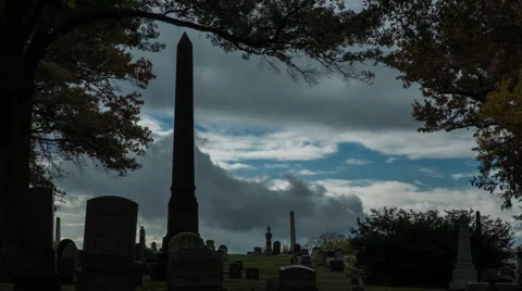 Graveyard Timelapse (1080p) Stock Footage 41434226