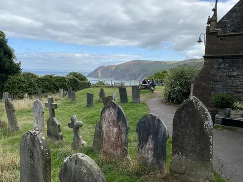 Graveyard with a view Stock-Fotos