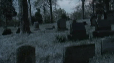 Graveyard walkthru fast (mx-1) Stock Footage 70571