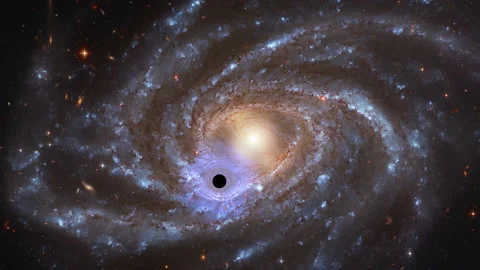 Gravitational lensing around black hole,... | Stock Video | Pond5