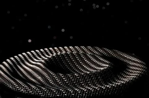 Gravitational wave in the outer space in black background Stock Photos