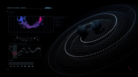 Gravitational Waves. 3D motion graphic video Vidéo 83030235
