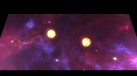 Gravitational Waves formed by two Orbiting Stars Visualization Animation V4 Stock-Footage 66202297