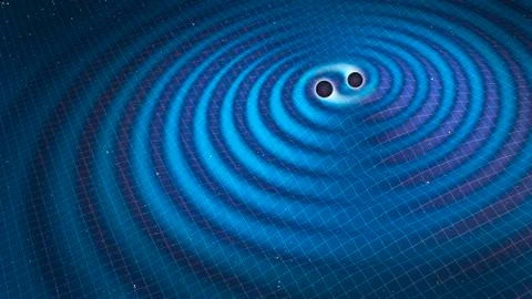 Gravitational waves, illustration Stock Illustration