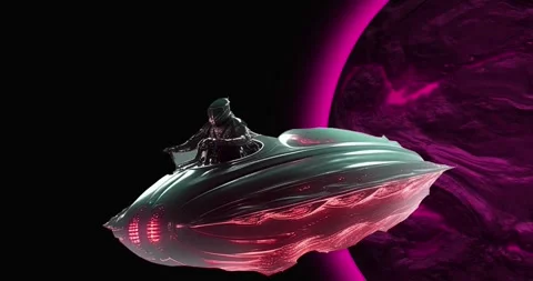 Gravity Alien Ship Slingshot Stock Footage 259862968