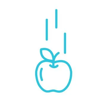Gravity Apple icon. From blue icon set. Stock Illustration