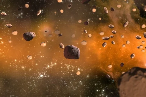 Gravity of Asteroids NTSC Stock Footage 87723984