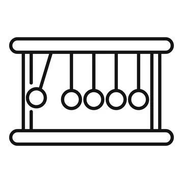 Gravity balls stand icon outline vector. Laboratory research Stock Illustration