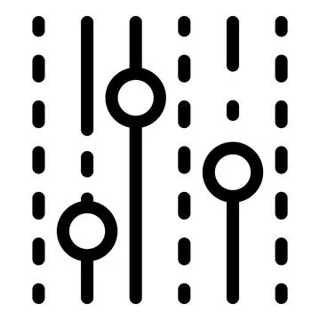 Gravity drops icon, outline style Stock Illustration