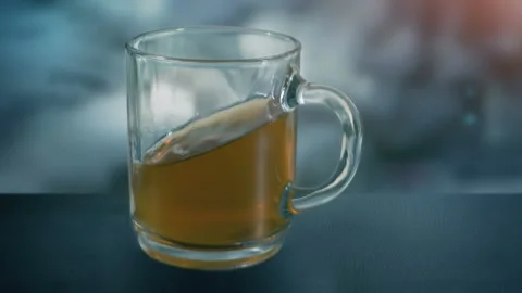 Gravity Field Pulling Drink Around On Space Shuttle Vídeo Stock 152740367