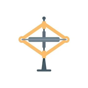Gravity gyroscope icon flat vector. Mobile accelerometer Stock Illustration