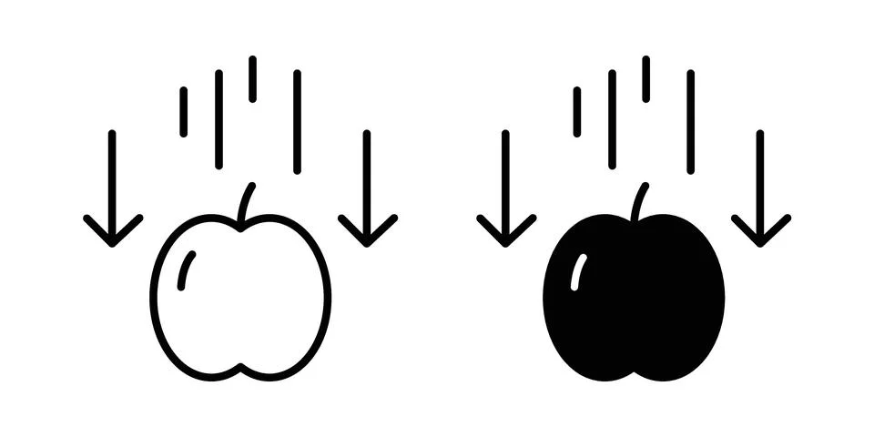 Gravity icon design. Simple Vector illustrations.. Stock Illustration