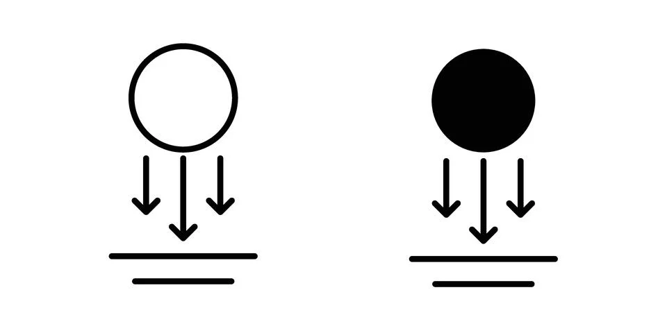 Gravity icon set, collection of vector icons Stock Illustration