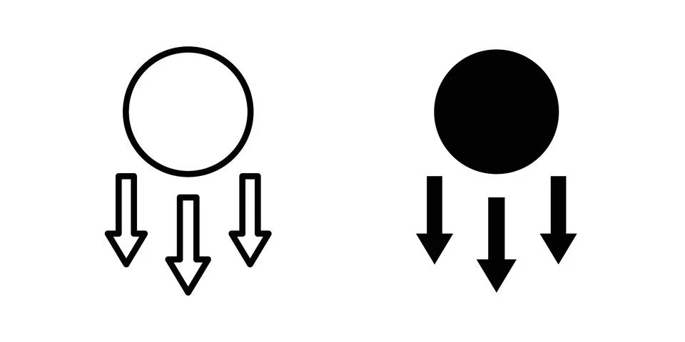 Gravity icon set. Vector EPS 10 Stock Illustration