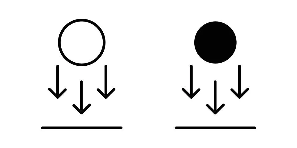 Gravity icon vector design. EPS10 Stock Illustration