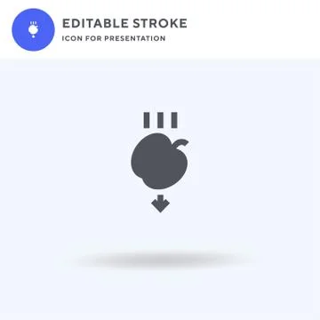 Gravity icon vector, filled flat sign, solid pictogram isolated on white, log Stock Illustration