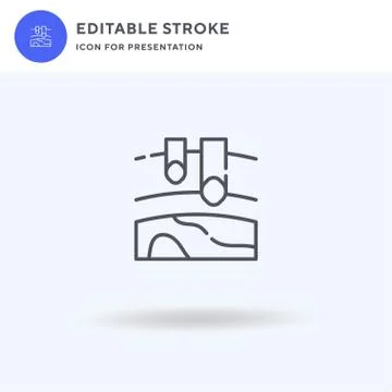 Gravity icon vector, filled flat sign, solid pictogram isolated on white, logo Stock Illustration