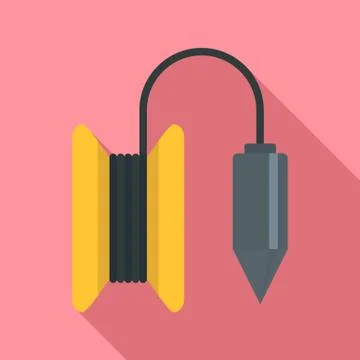 Gravity line tool icon, flat style Stock Illustration