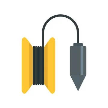Gravity line tool icon, flat style Stock Illustration
