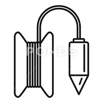 Gravity line tool icon, outline style Stock Illustration
