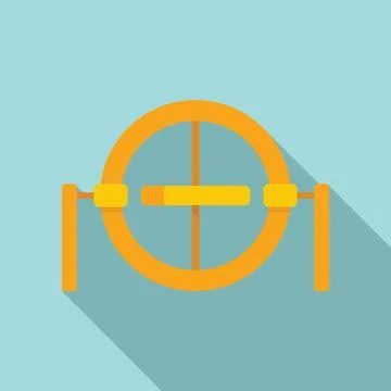 Gravity model icon flat . Accelerometer gyroscope Stock Illustration