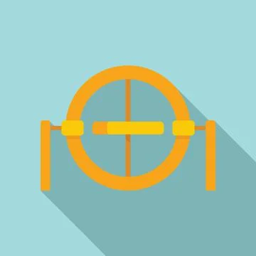 Gravity model icon flat vector. Accelerometer gyroscope Stock Illustration