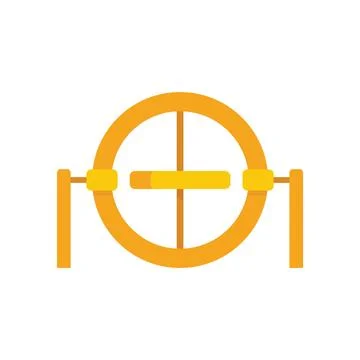 Gravity model icon flat vector. Accelerometer gyroscope Stock Illustration