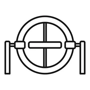Gravity model icon outline . Accelerometer gyroscope Stock Illustration