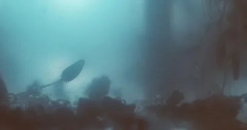 Gravity Raindrops within a Mysterious Submersive Abstract Space Stock Footage 274956355