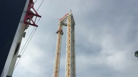 Gravity Ride Falling at Fair Stock Footage 117139492