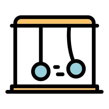 Gravity sphere pendulum icon color outline vector Illustrazione stock