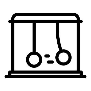 Gravity sphere pendulum icon, outline style Stock Illustration