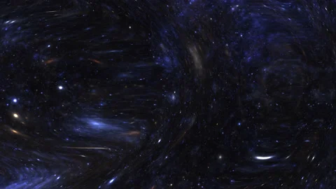 Gravity Warp Lens Distortion Over Deep Space Starfield Vídeos de archivo 143898797