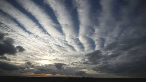 Gravity wave clouds Stock Footage 125691118